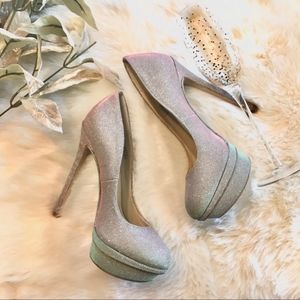 ISO Brian Atwood Fontaine Iridescent Heels size 6